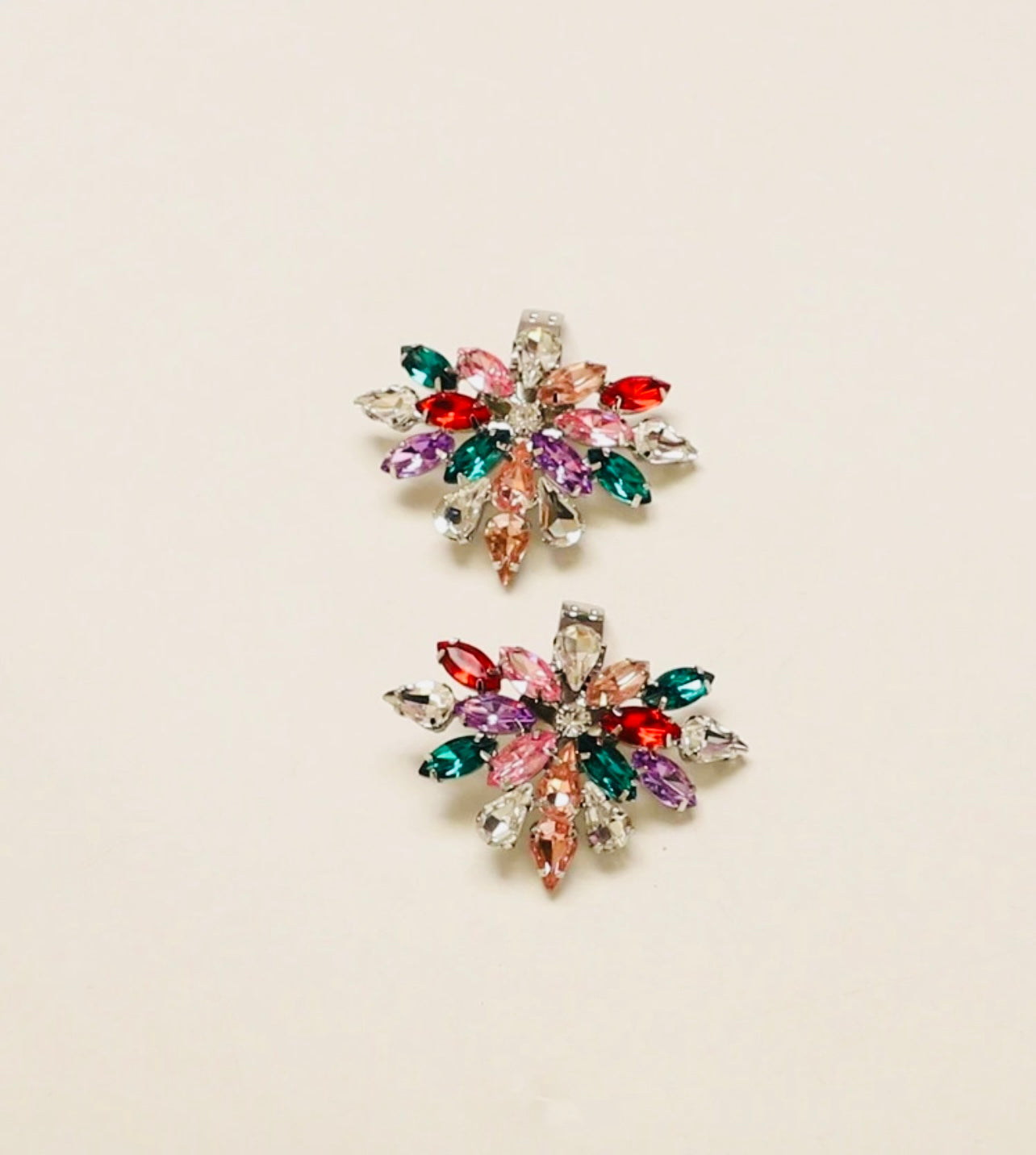 Flerfärgade avtagbara strass skoklämmor, lämpliga för höga klackar och fashionabla outfits