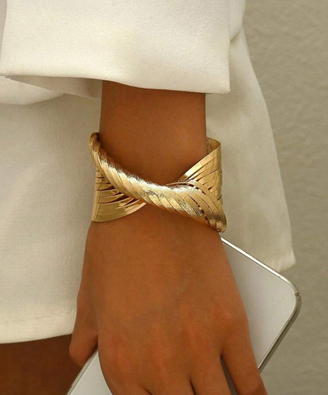 Guldfärgat armband i bohemisk stil, justerbar