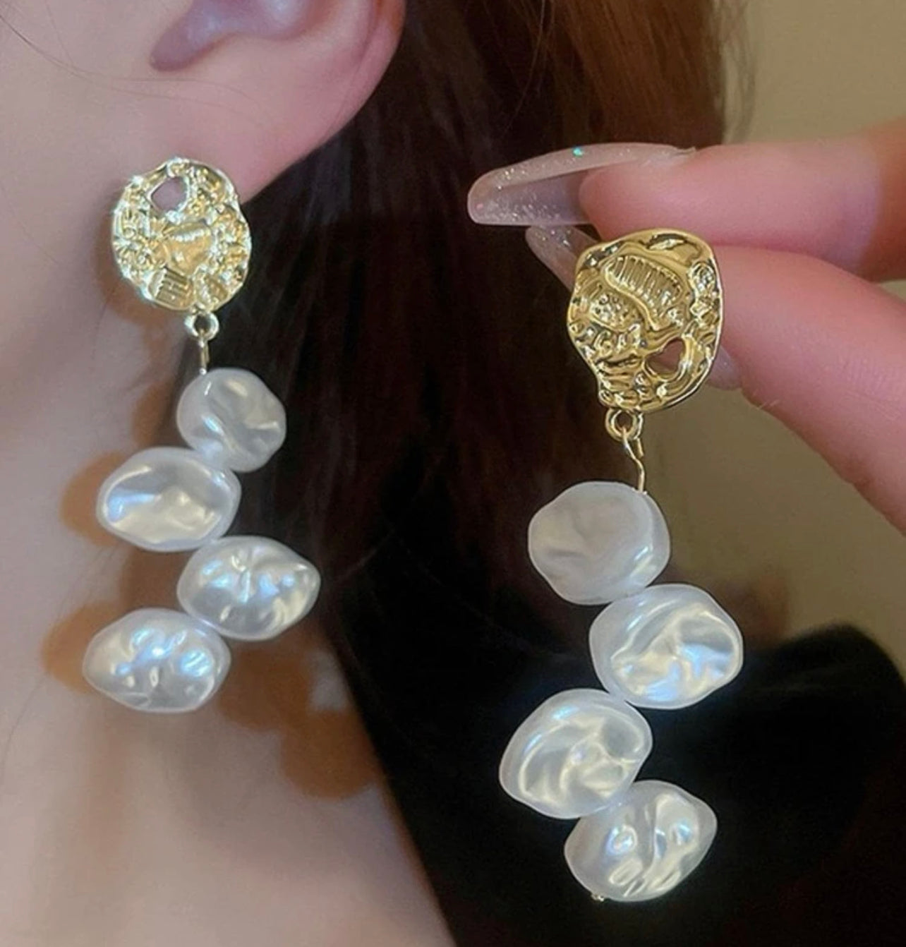 Irregular Pearl Droppörhängen