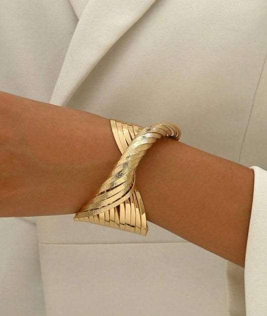 Guldfärgat armband i bohemisk stil, justerbar